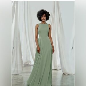 Amsale Olive Green GB072F/Brynn Bridesmaid Dress